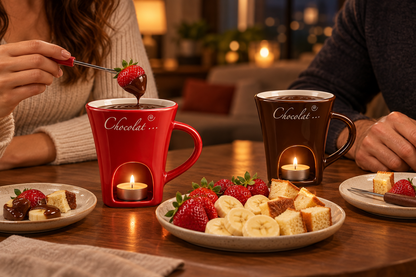 Fonduli™ Mini Fondue Mug Set – Cozy Nights, Chocolate & Cheese